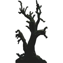 SP12984 Spooky Tree 90in Moon Light Lit Shadow Silhouette Cardboard Cutout Standee Standup