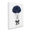 Stupell Industries Blue Rose Floral Bouquet Fashion Glam Bow, Designed by Amanda Greenwood Canvas Wall Art, 16 x 20