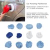 12pcs Car Polishing Pad Bonnet Set Strong Adsorbing Microfiber Synthetic