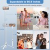Selfie Stick Tripod with Fill Light, Phone Selfie Stick,Durable Stainless