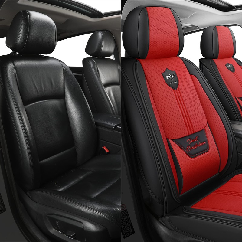LINGVIDO Leather Car Seat Covers, Breathable Automotive Cover Cushion Accessories