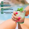 Lily's Home Unbreakable Premium Drinking Glasses Set of 4, Plastic