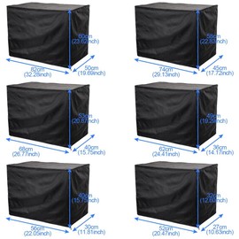 XhuangTech Boat Outboard Motor Cover, 210D Waterproof Sunproof Half Outboard Propeller Cover, Boat Outboard Engine Cover with Elastic Strap Fixing (68 x 40 x 53 cm / 60-100 HP)