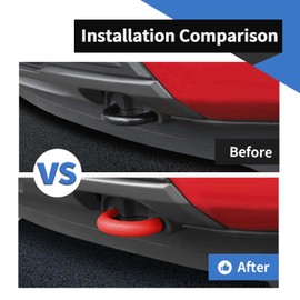 Voodonala for Ford F150 2004-2024 D-Ring Tow Hook Cover for Ford Expedition Lincoln Navigator 2007-2015 for Toyota Tundra 2017-2021 for Bronco Base/Big Bend/Outer Banks 2021-2024 (Red,2pcs,Silicone)