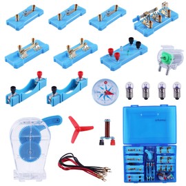 Electronic Circuit Set for Children - Educational Toy with Motor, Bulb & Cables - Electrical Engineering Experiment Box for Physics & Mint Education for Children from 5 Years