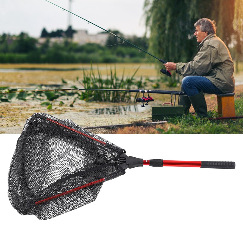 Floating Fishing Net Aluminum Alloy Hex Structural Mesh Extended Handle