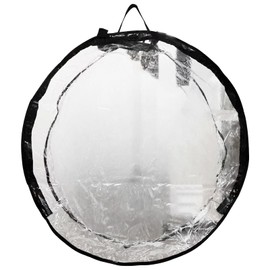 Aginkgo 30 Inch Clear Wreath Storage Container Bag PVC Hanging Bag Christmas Wreath Storage Bag for Home Garage Organization