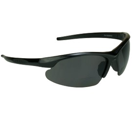proSPORT Polarized Bifocal Smoke +2.50 Sunglasses for Men and Women. Anti Glare Impact Resistant Polycarbonate Lenses