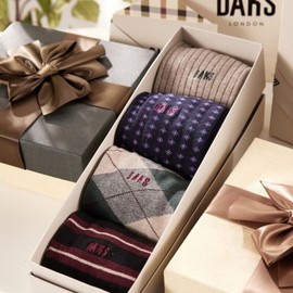 Daks (신세계강남점)DBSS5E541BK 남성장목4족 면혼방 혼합패턴 장목 4족세트 (DBS S5E541BK from Shinsegae Gangnam) Men's Long Socks 4-Pack Mixed Pattern Cotton Blend Set