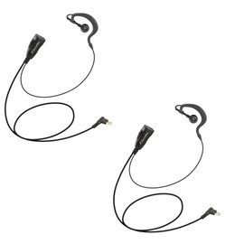 Arrowmax 2 Packs AEH1500-M1 G-Shape Style Earpiece PTT Compatible with Motorola CP200D CP100D R2 DEP450 BPR40D CP200 CP185 BPR40 Yaesu FT-65 FT-25 FT-4X/V XiR P3688