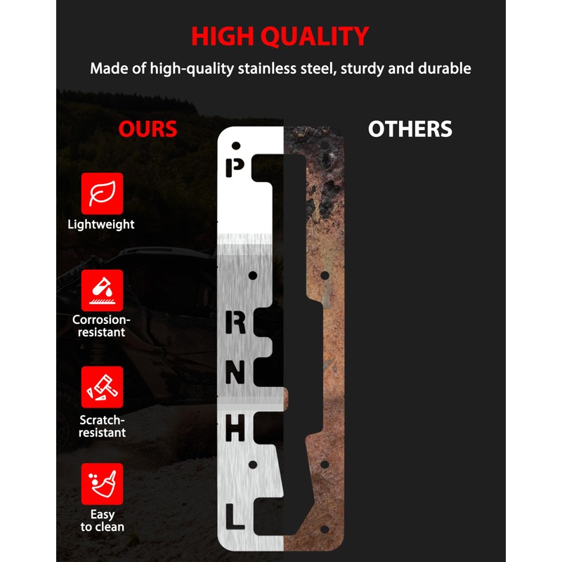 SLUORIMOD Gloss Stainless Steel Shifter Plate for Can-Am Maverick X3