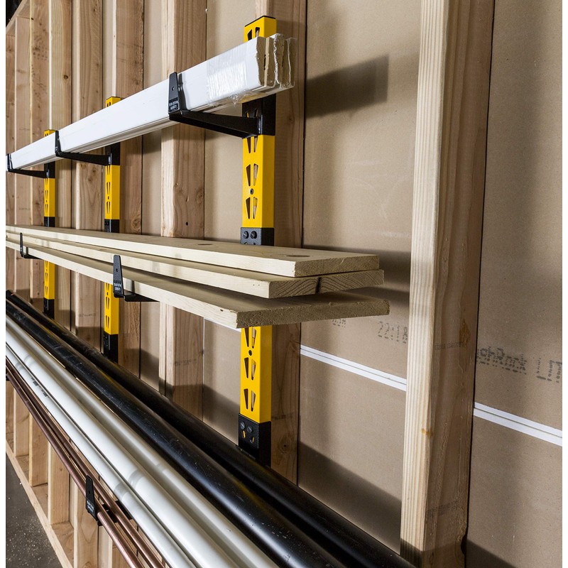 Dewalt 3-Piece Wall Mount Cantilever Wood and Lumber Storage Rack