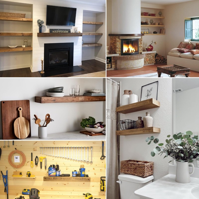 2pcs Floating Shelf Hardware Heavy Duty Hidden Shelf Brackets Support,Wall