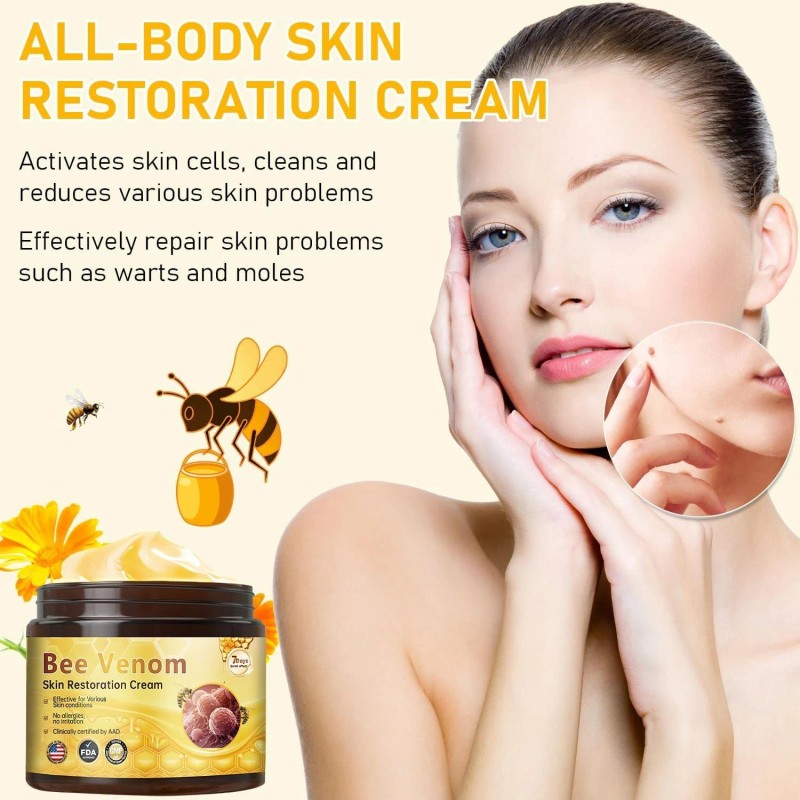 Bee Venom Skin Restoration Cream, Professional Bee Venom Skin Cream,deeply