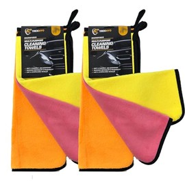 TrexNYC Microfiber Cleaning Cloth Set - Soft & Durable Cleaning Towels with Superior Durability & Reusability (2 Packs, Cleaning Towels, 3 Count)