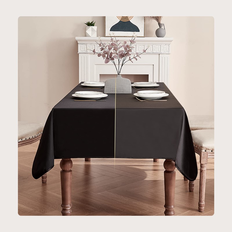 BALCONY & FALCON Tablecloth Washable Tablecloth Velvet Satin Tablecloth Double