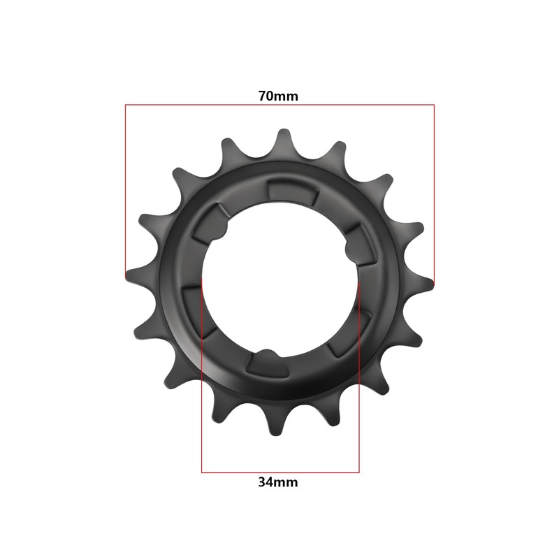 YINETTECH Pack of 2 Bicycle MTB Black 16 Teeth Insert