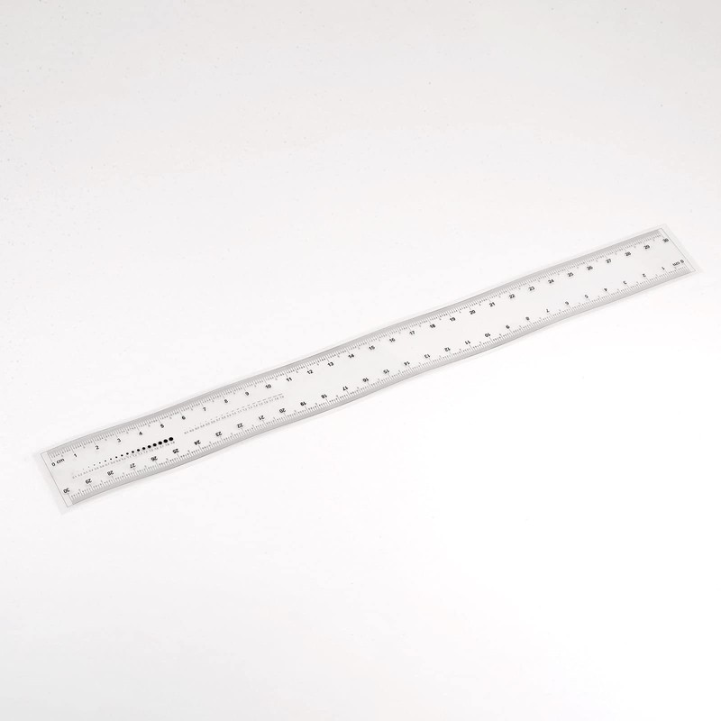 sourcing map Film Flexible Ruler 30cm 0.5mm Scale PET Plastic