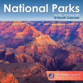 EcoEarth Biodegradable 11x17 Inch (Open) 18 Month Vertical Hanging Wall Calendar, Jul 2022 - Dec 2023 Monthly Calendar, National Parks