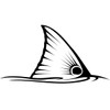 Skiff Life Redfish Tail Sticker - Black, UV Protected Outdoor