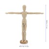 YUENPUN 4 PCS 8.4 Inch Wooden Figure Model, Posable Wooden