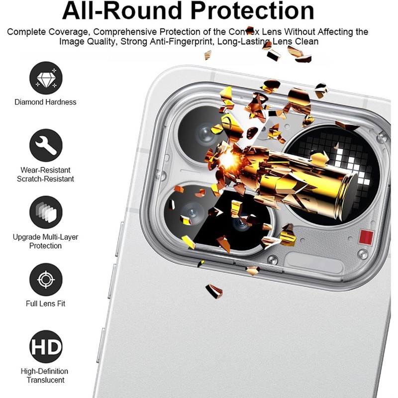 Gosento For Nothing Phone 4a Pro Camera Film [Pack of