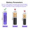 PAOWANG 14500 Rechargeable Battery 2500mAh Button Top 16 Pack 3.7Volt