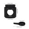 Black Wax Burner, Ceramic Tealight Warmer, Scented Oil Diffuser, Black