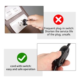 YACSEJAO PDU UPS Power Cord Cable 18AWG IEC 320 C14 to C13 with On/Off Switch Style Computer Power Extension Cable