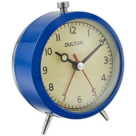Dulton Alarm Clock, Blue, No Ticking, Cute, Analog Alarm Clock, Sweep Movement, Height 4.3 inches (110 mm), Width 3.5 inches (90 mm), Depth 2.8 inches (70 mm), 100-053Q/BL