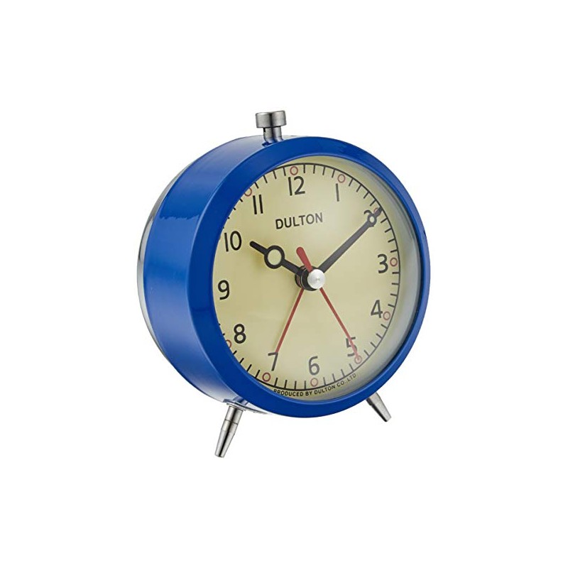 Dulton Alarm Clock, Blue, No Ticking, Cute, Analog Alarm Clock,