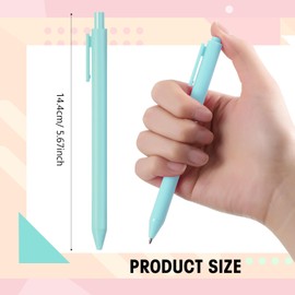 Teling 100 Pcs Ballpoint Pens Retractable Comfortable Writing Pens Cute Stylish Pens in Medium Point 1.0 mm for Office Supplies(Light Blue)