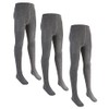 Undercover 3 Pairs of Girls Cotton Rich Knitted Tights Grey