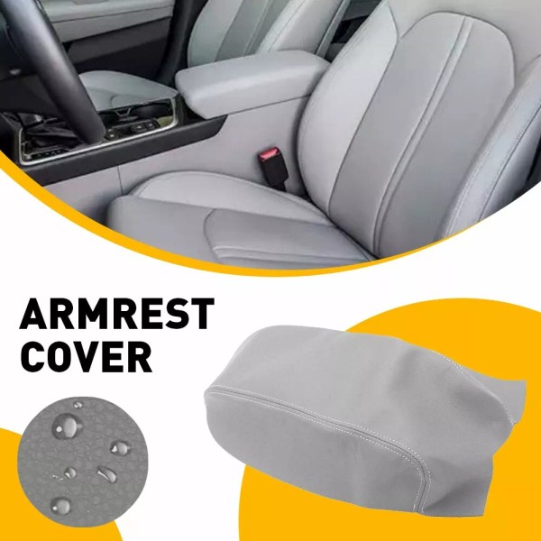 Unbranded Center Console Arm Rest Lid Armrest Cover Skin Gray