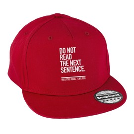 Hippowarehouse do not Read The Next Sentence. You Little Rebel I Like You Snapback hat Premium Printed 5 Panel Flat Peak Cotton OneSize Adults Classic Red