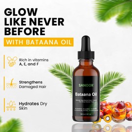 SANOOR African Batana Oil | Savannah Oasis Organic| Cold-Pressed, for Skin Care, Massage, Hair Care,100% Pure | Infused with Nutrients Pure Hair Butter | Cold-pressed | 60ml