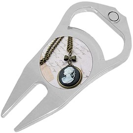 NewCharms Antique Cameo Golf Ball Marker Divot Repair Tool Bottle Opener