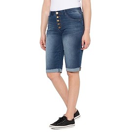 Democracy Ab Solution - Bermudas para mujer, 13 pulgadas, botón azul, 8