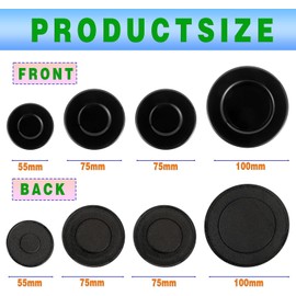 Upgraded Gas Stove Burner Cap Set - 4Piece Metal Cooker Hat Replacement Kit for SABAF Stoves,Oven Gas Hob Burner Crown Flame Cap Cover, Stove Handles Lid Kit (Concave)