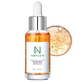 AMPLE:N Peptide Shot Serum 2X – Intensive Age Defying Concentrate Face Serum with Peptide Threads – Erasing Wrinkles and Improve Firmness – Lifting Sagging Skin – Plump, Repairs Skin, 1.01 fl.oz.