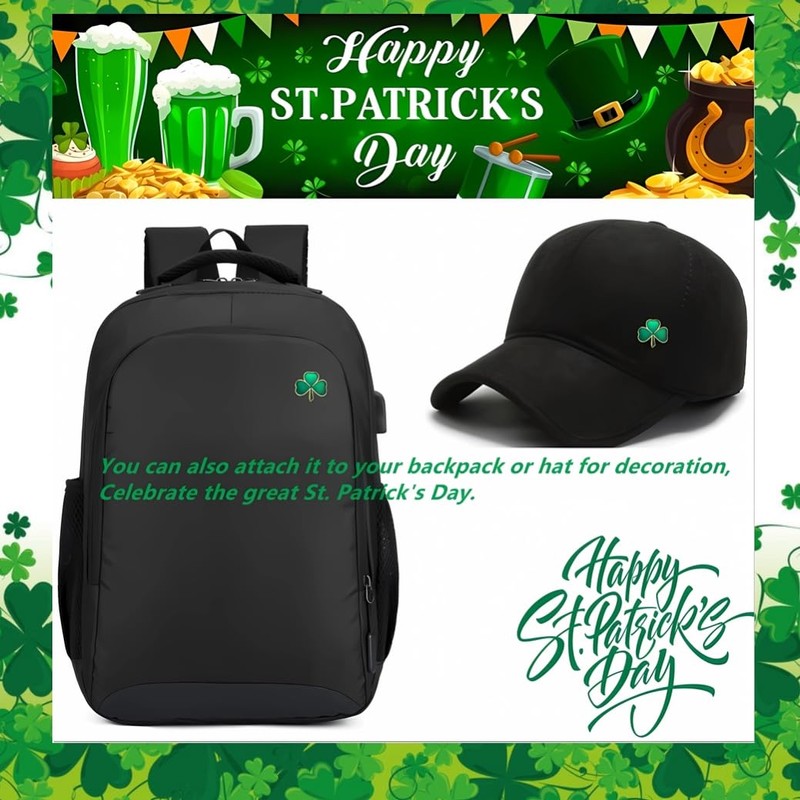 25/50/100PCS small St. Patrick's Day Clover Lapel Pins Shamrock Pin