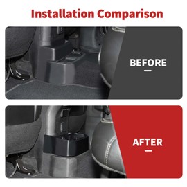 SQQP Rear Cup Holder Fit for 2018-2025 Jeep Wrangler JL JLU & Gladiator JT, Rear Seat Storage Box Tray Organizer Floor Console Mounted Drink Holder
