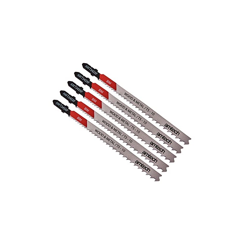 Amtech M1616 5 Piece Wood and Metal Jigsaw Blade Set