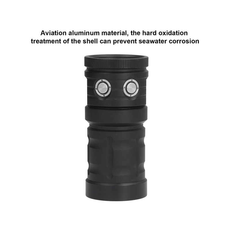 COB LED Diving Flashlight 100m Waterproof Underwater Torch with 3