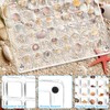 Acrylic Magnetic Seashell Display Box, 64 Grids Acrylic Seashell Display