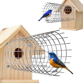 Bluebird House Protector Guards Strong Stainless Steel Birdhouse Predator Guard Bird House Entrance Protector Guard to Keep Predators Out (2Pcs Round)