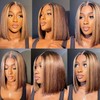 Highlight Ombre Wear and Go Glueless Bob Wig Human Hair