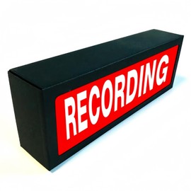 Recording RGB LED Neon Lightbox Dimmable Wall Mountable Pulsing Studio Warning Sign Illuminated Lights Sign for Cinema Libraries Cafes Home Company Desk Wall Decor USB Powered