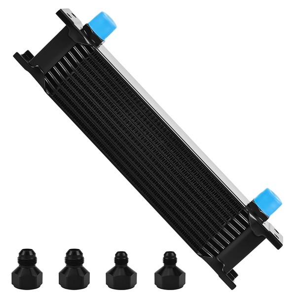 PUZZLEDEER 10 Row Transmission Oil Cooler Kit Stacked Plate With