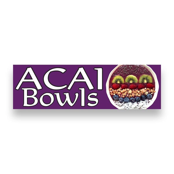 ACAI BOWL Vinyl Banner 10 Feet Wide by 3 Feet